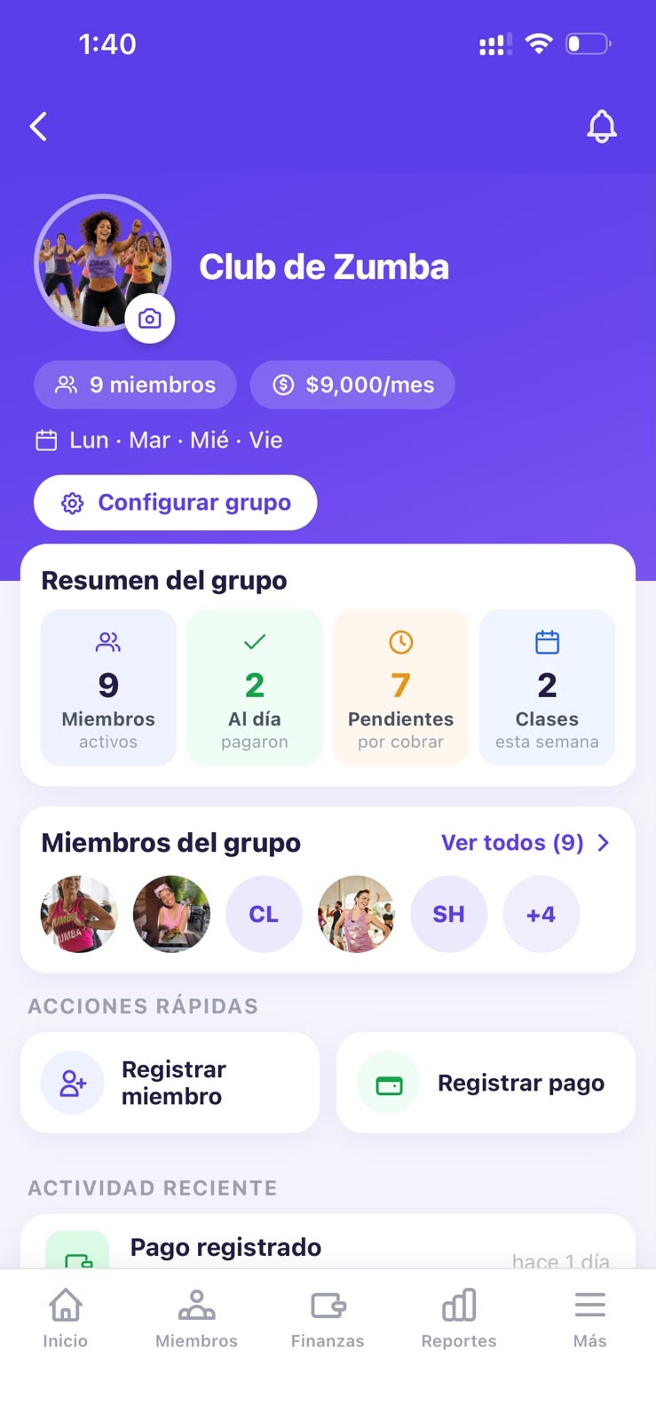 Tablero grupal